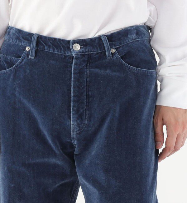 GALERIE VIE「ベルベットインディゴ ストレートパンツ」|チノ|