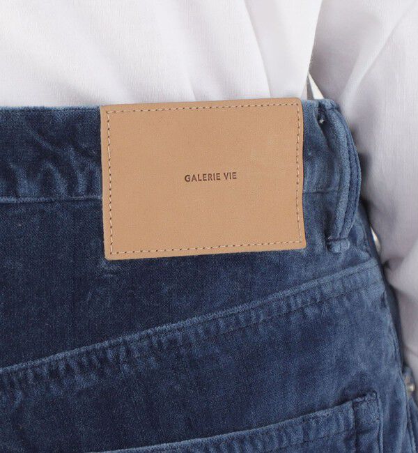 GALERIE VIE「ベルベットインディゴ ストレートパンツ」|チノ|