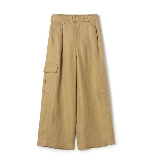 GALERIE VIE「ラミーツイル ベルテッドカーゴパンツ」|カーゴ|45 キャメル