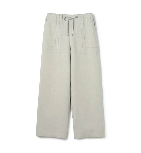 GALERIE VIE「【一部WEB先行予約】フレンチリネン イージーストレートパンツ」|その他|51 ライトグリーン