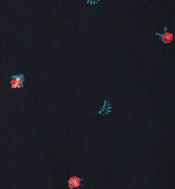 MACPHEE「フラワーエンブロイダリー Vネックベスト」|ベスト・ジレ|