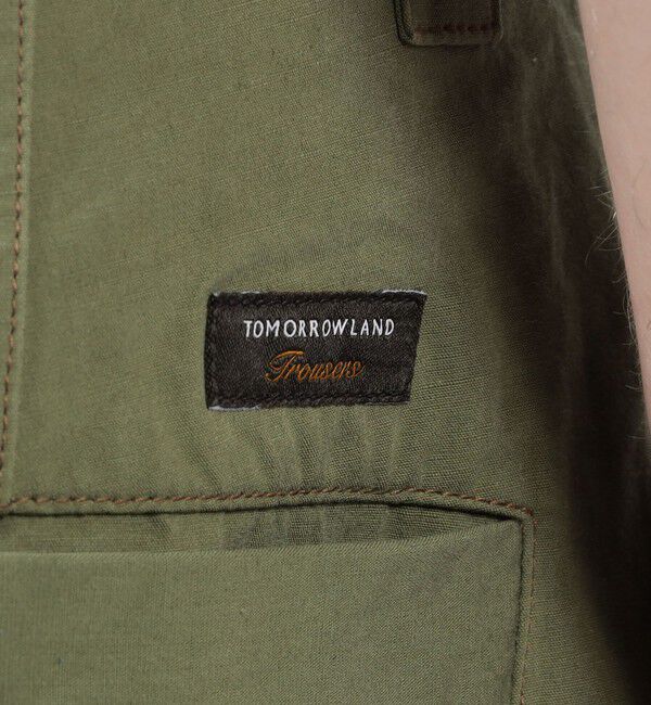 TOMORROWLAND MENS「コットンリネンスラブ 1プリーツカーブパンツ」|チノ|