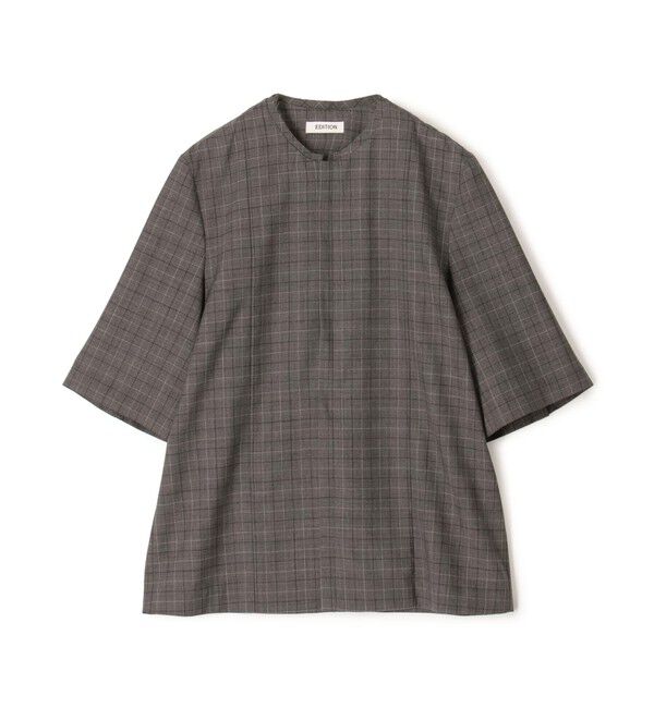 Edition「Super120'sウォッシャブルウール ハーフスリーブシャツ」|シャツ・ブラウス|16 グレー系
