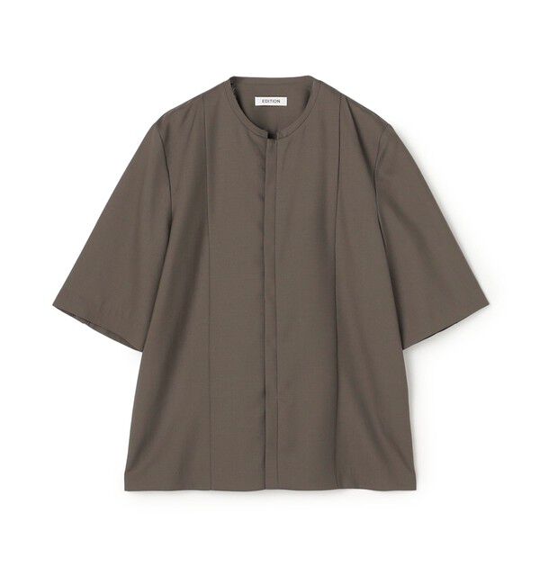 Edition「Super120'sウォッシャブルウール ハーフスリーブシャツ」|シャツ・ブラウス|