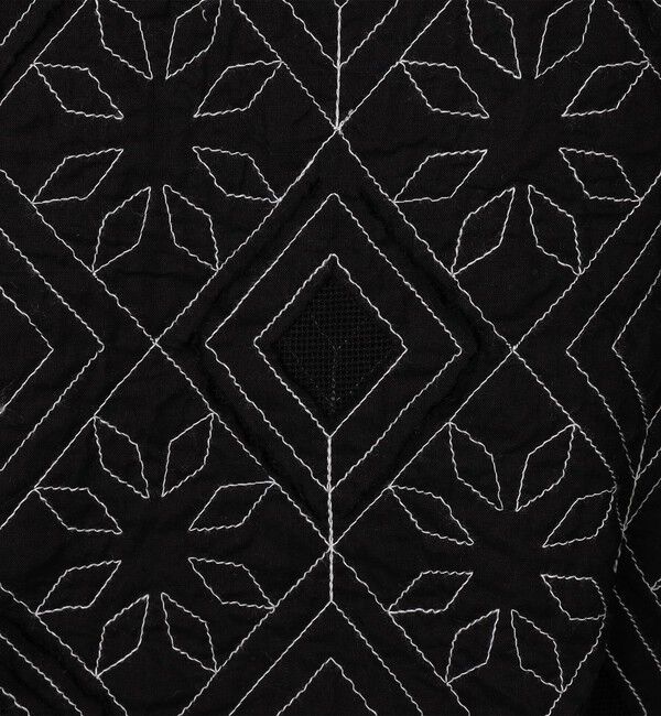 TOMORROWLAND MENS「コットンローン刺繍ステッチ オープンカラーハーフスリーブシャツ」|シャツ・ブラウス|