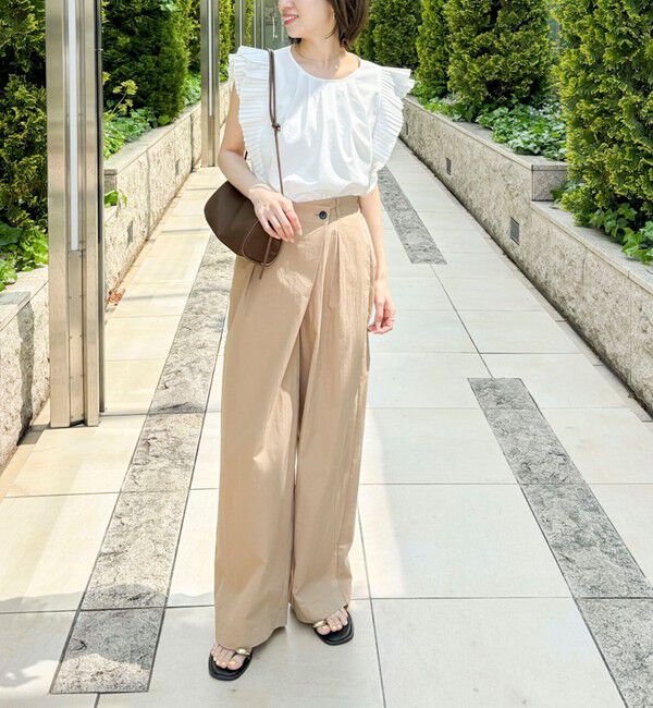 NOLLEY'S「【一部WEB限定サイズ】ウォッシャブル撥水ワイドラップパンツ」|その他|