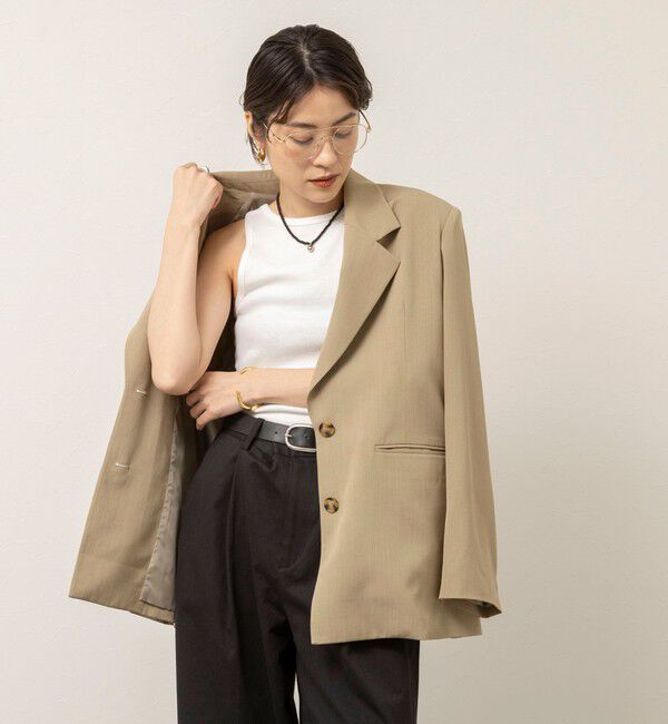 MAQWEL「【MAQWEL/マクウェル】ウォッシャブルCOTTON RIB タンクトップ」|タンクトップ|オフホワイト