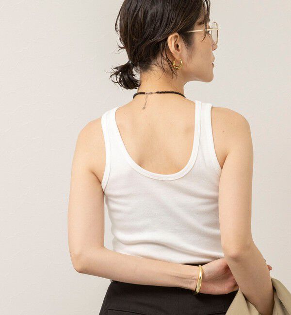 MAQWEL「【MAQWEL/マクウェル】ウォッシャブルCOTTON RIB タンクトップ」|タンクトップ|