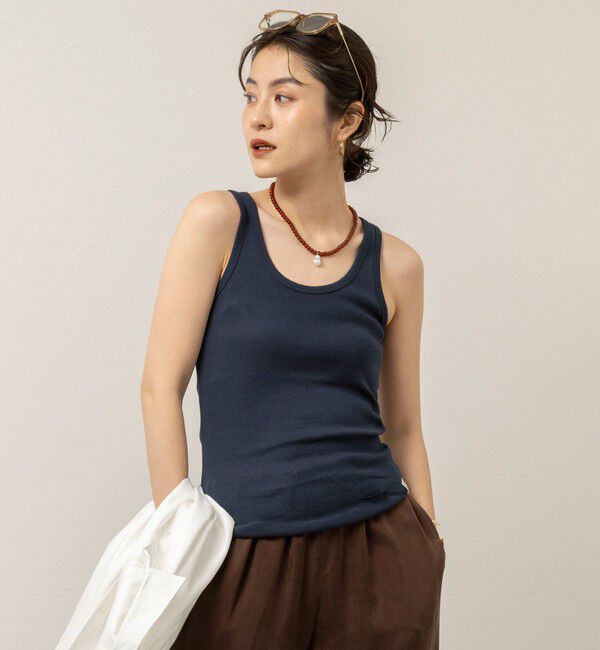 MAQWEL「【MAQWEL/マクウェル】ウォッシャブルCOTTON RIB タンクトップ」|タンクトップ|