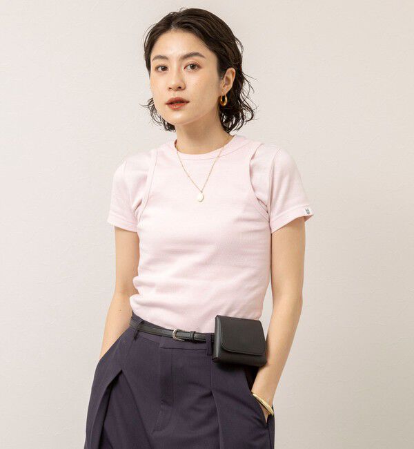 MAQWEL「【MAQWEL/マクウェル】ウォッシャブルCOTTON RIB タンクトップ」|タンクトップ|ベビーピンク