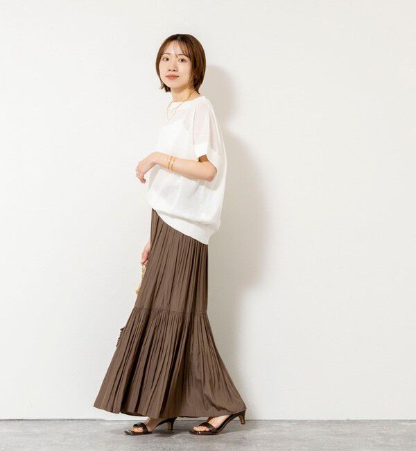 NOLLEY'S「《手洗い可能》コットンセルロースリラックスプルオーバー」|ニット・セーター|