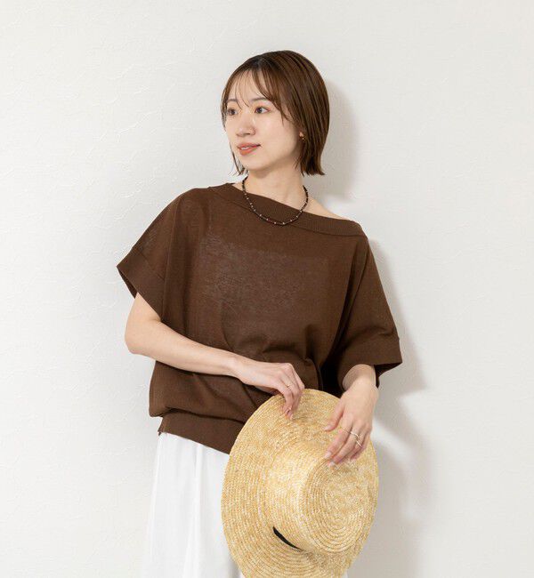 NOLLEY'S「《手洗い可能》コットンセルロースリラックスプルオーバー」|ニット・セーター|