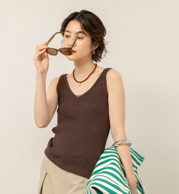 MAQWEL「《手洗い可能》ブークレタンクトップ」|タンクトップ|