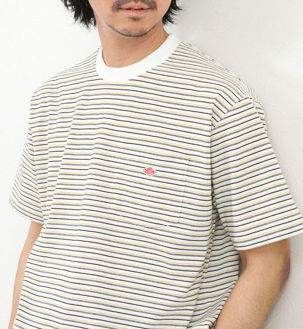 NOLLEY'S goodman「【DANTON/ダントン】POCKET T-SHIRT STRIPE 26SS（DT-C0198 TCB STRIPE）」|Tシャツ・カットソー|イエロー系3