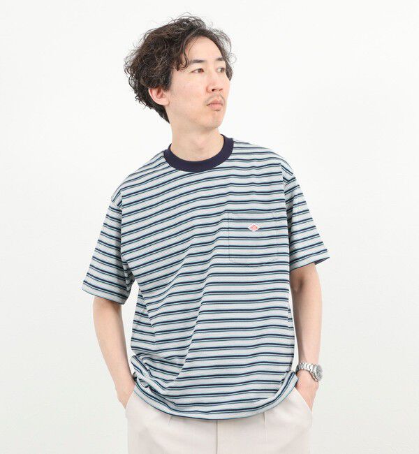 NOLLEY'S goodman「【DANTON/ダントン】POCKET T-SHIRT STRIPE 26SS（DT-C0198 TCB STRIPE）」|Tシャツ・カットソー|