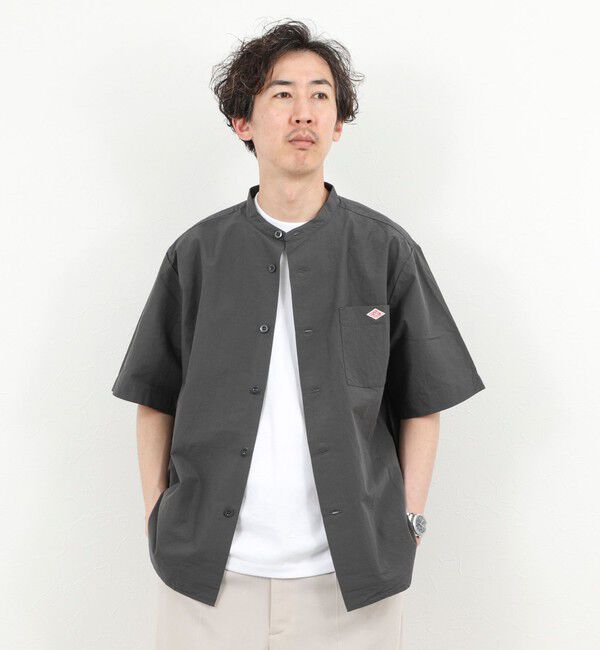 NOLLEY'S goodman「【DANTON/ダントン】BAND COLLAR SHIRT SS 26SS（DT-JD3788 SCL）」|シャツ・ブラウス|