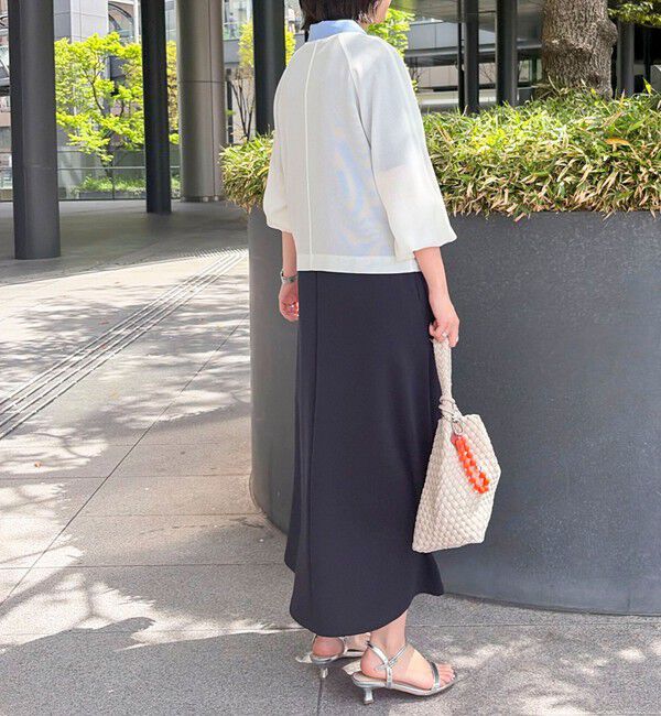 NOLLEY'S sophi「ウォッシャブルポロ襟ダンボールフレアワンピース」|ワンピース|