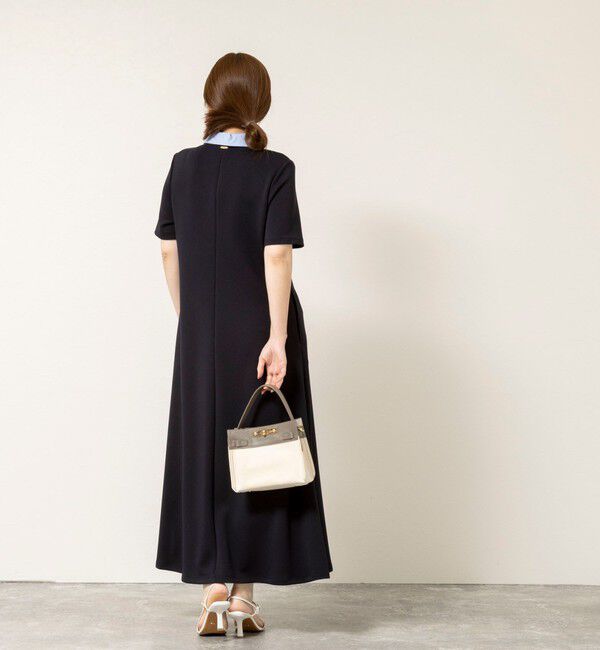 NOLLEY'S sophi「ウォッシャブルポロ襟ダンボールフレアワンピース」|ワンピース|
