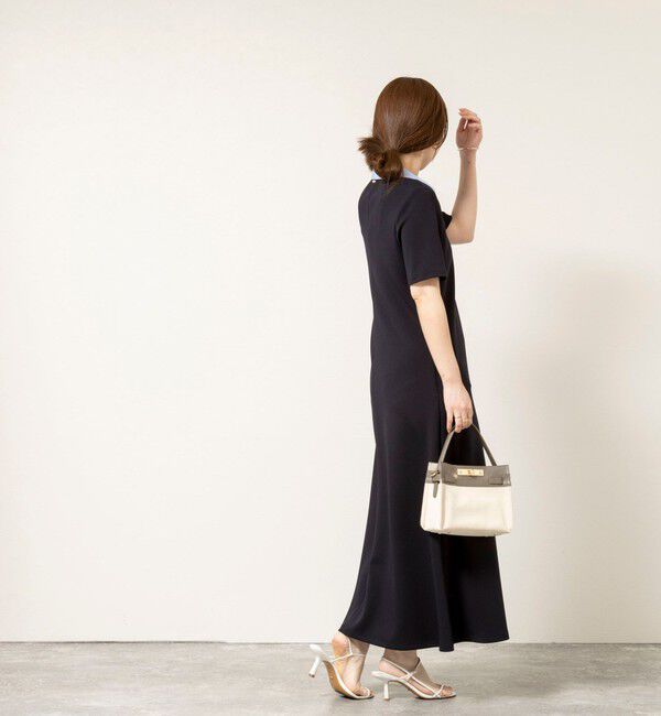NOLLEY'S sophi「ウォッシャブルポロ襟ダンボールフレアワンピース」|ワンピース|