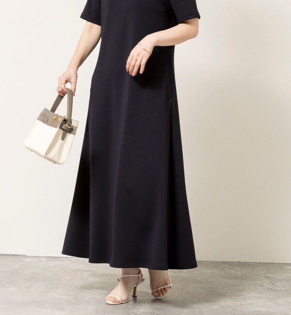 NOLLEY'S sophi「ウォッシャブルポロ襟ダンボールフレアワンピース」|ワンピース|