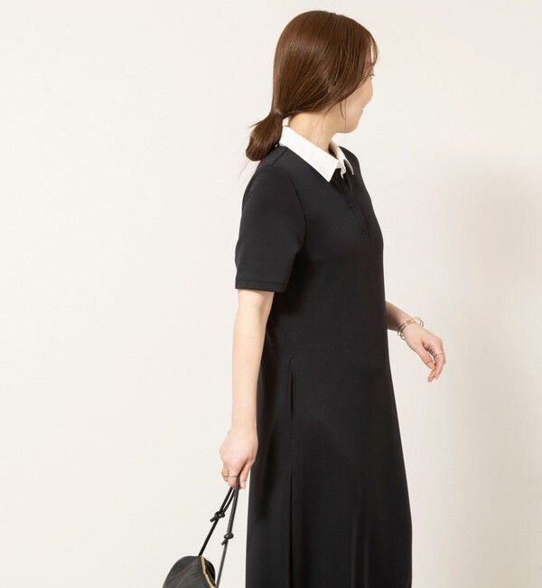 NOLLEY'S sophi「ウォッシャブルポロ襟ダンボールフレアワンピース」|ワンピース|