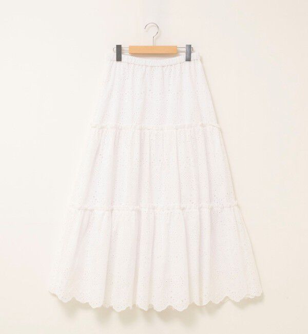 MAQWEL「【MAQWEL/マクウェル】ウォッシャブルコツトンレースティアードスカート」|スカート|