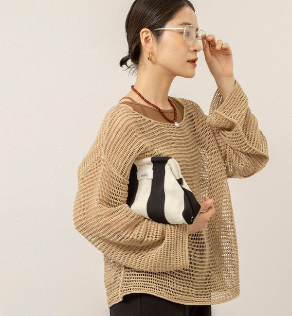 MAQWEL「【MAQWEL/マクウェル】ウォッシャブル透かし編みサマーニットプルオーバー」|ニット・セーター|