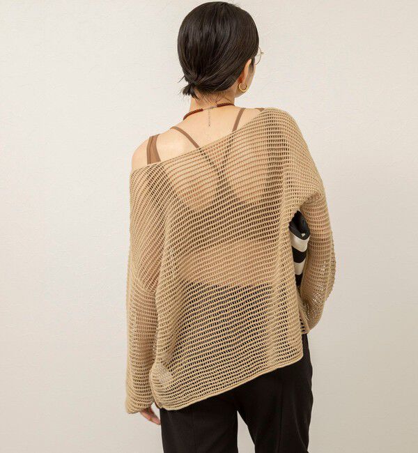 MAQWEL「【MAQWEL/マクウェル】ウォッシャブル透かし編みサマーニットプルオーバー」|ニット・セーター|