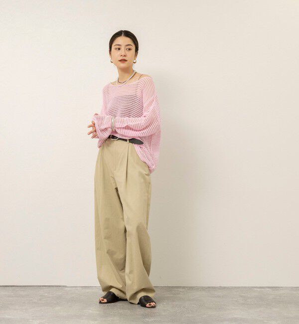 MAQWEL「【MAQWEL/マクウェル】ウォッシャブル透かし編みサマーニットプルオーバー」|ニット・セーター|