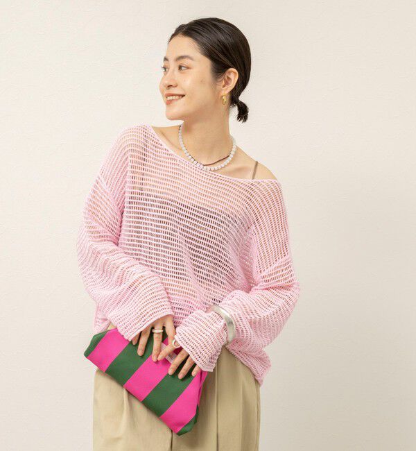 MAQWEL「【MAQWEL/マクウェル】ウォッシャブル透かし編みサマーニットプルオーバー」|ニット・セーター|
