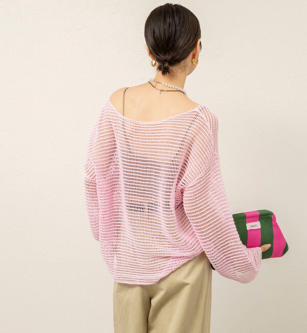 MAQWEL「【MAQWEL/マクウェル】ウォッシャブル透かし編みサマーニットプルオーバー」|ニット・セーター|