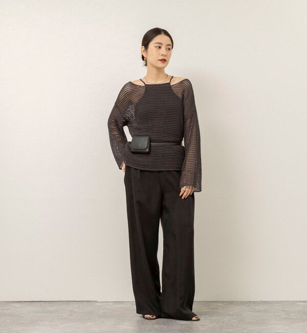 MAQWEL「【MAQWEL/マクウェル】ウォッシャブル透かし編みサマーニットプルオーバー」|ニット・セーター|