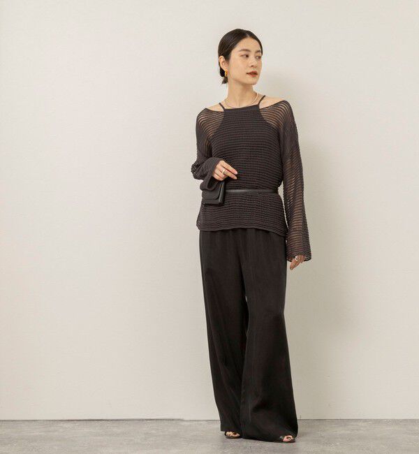 MAQWEL「【MAQWEL/マクウェル】ウォッシャブル透かし編みサマーニットプルオーバー」|ニット・セーター|