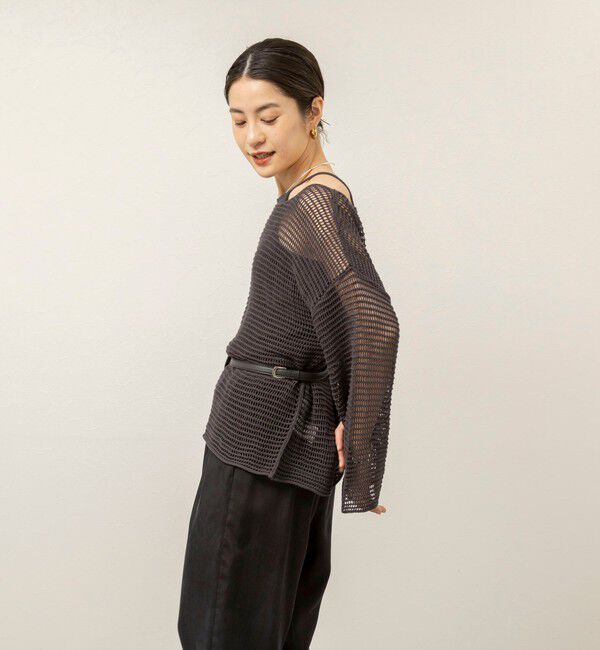 MAQWEL「【MAQWEL/マクウェル】ウォッシャブル透かし編みサマーニットプルオーバー」|ニット・セーター|