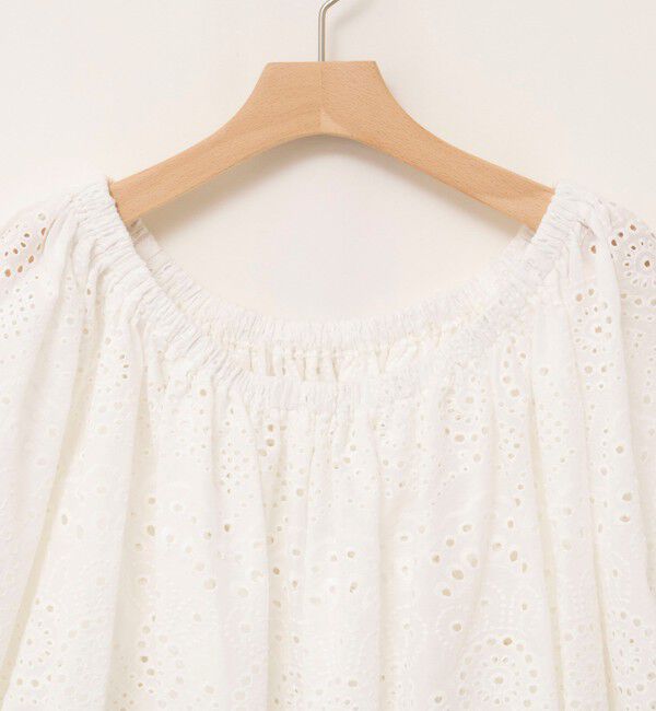 MAQWEL「【MAQWEL/マクウェル】ウォッシャブルコットンレースブラウス」|シャツ・ブラウス|