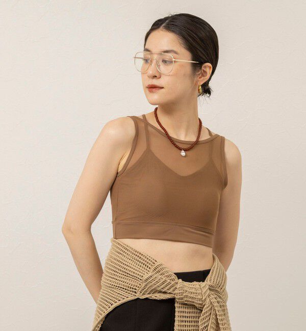 MAQWEL「【MAQWEL/マクウェル】ウォッシャブルバッククロスシアーブラトップ」|チューブトップ|