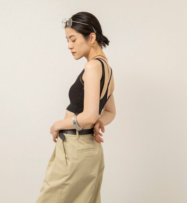 MAQWEL「【MAQWEL/マクウェル】ウォッシャブルバッククロスシアーブラトップ」|チューブトップ|