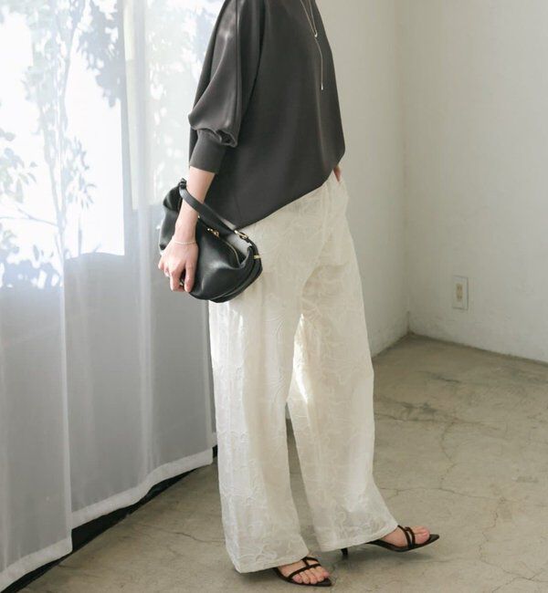  「【ON・OFF問わず活躍】リブ付きジョーゼットドルマンブラウス」|シャツ・ブラウス|