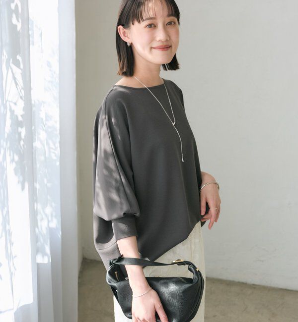  「【ON・OFF問わず活躍】リブ付きジョーゼットドルマンブラウス」|シャツ・ブラウス|