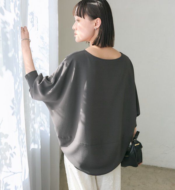  「【ON・OFF問わず活躍】リブ付きジョーゼットドルマンブラウス」|シャツ・ブラウス|