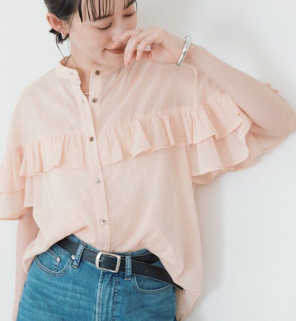  「予約【ASUKAコラボカラー企画】ティアードフリルブラウス」|シャツ・ブラウス|ピンク