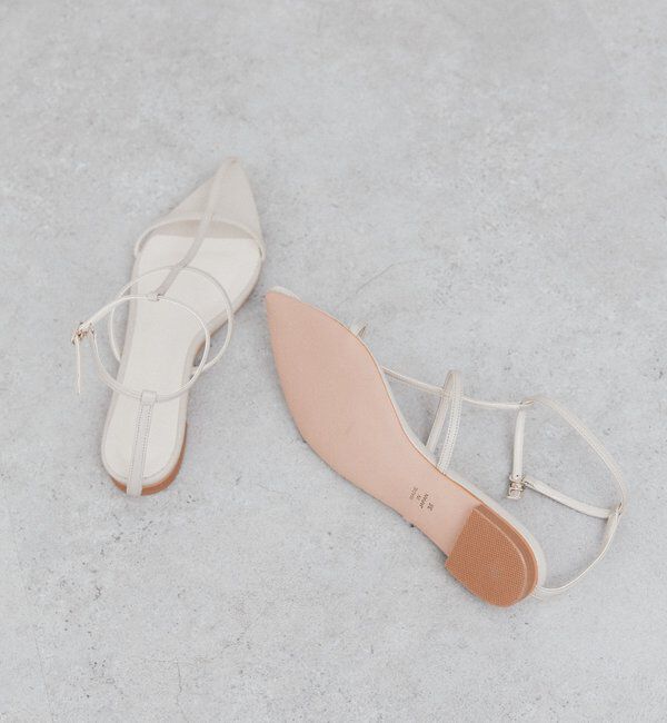  「予約【抜け感】ポインテッドラインサンダル」|サンダル|