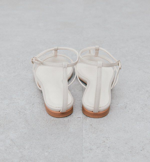 「予約【抜け感】ポインテッドラインサンダル」|サンダル|