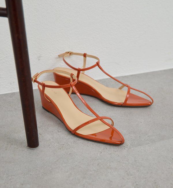  「【2.718】ナローストラップサンダル」|その他|オレンジ