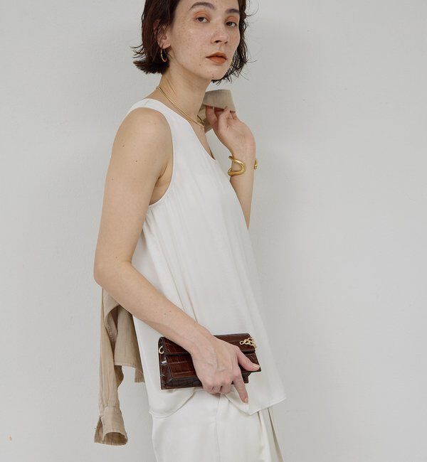  「エアリーサテンタンク」|シャツ・ブラウス|