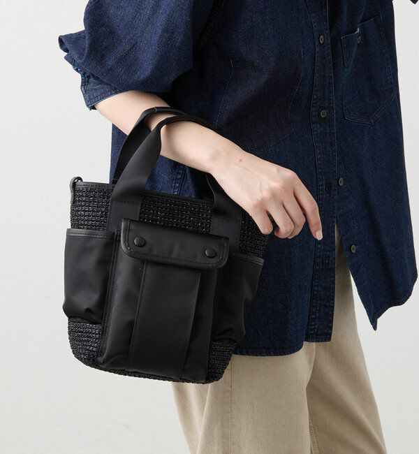  「ナイロンラフィア&times;クラウズナイロン コンビ2WAYミニトートバッグ」|ショルダー・メッセンジャー|
