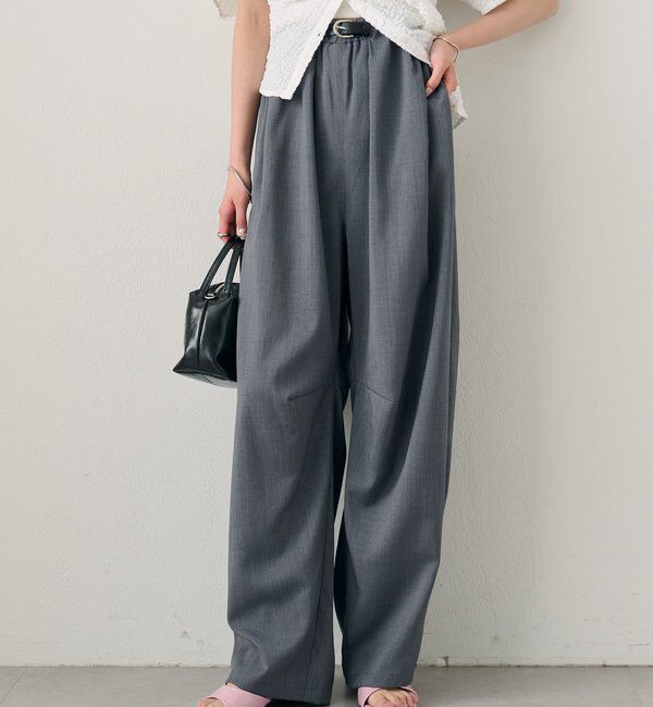  「ベルト付きボリュームスラックス」|チノ|