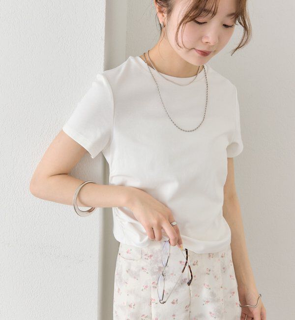  「サイドギャザーチビTシャツ」|Tシャツ・カットソー|