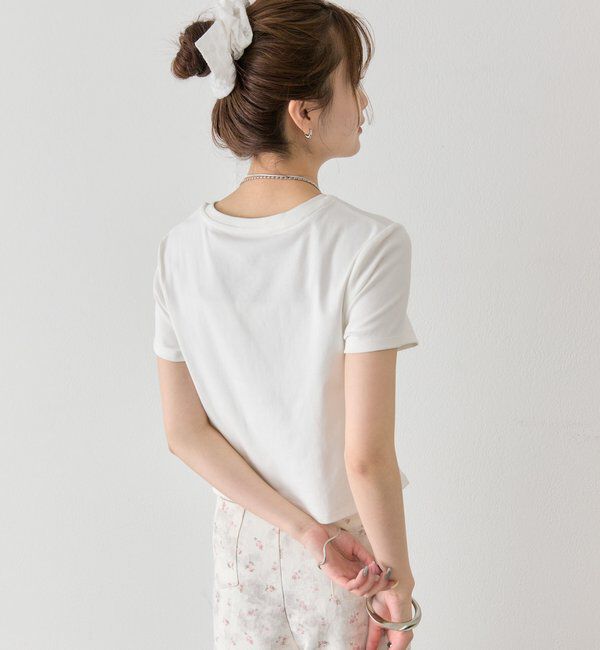  「サイドギャザーチビTシャツ」|Tシャツ・カットソー|