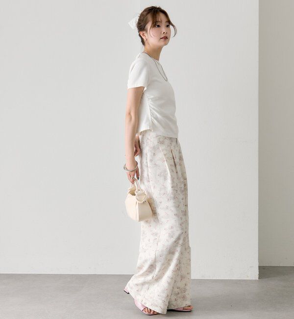  「サイドギャザーチビTシャツ」|Tシャツ・カットソー|